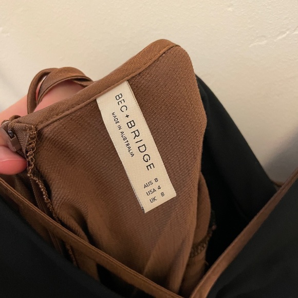 bec + bridge Black and Bronze Dress - Picture 7 of 7